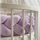 Set lenjerie pentru Patut Bebe din 6 piese Iepuras mov (22)